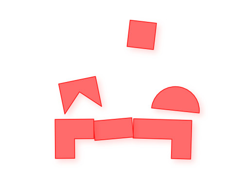 Blocks arranged to look like super mario bros